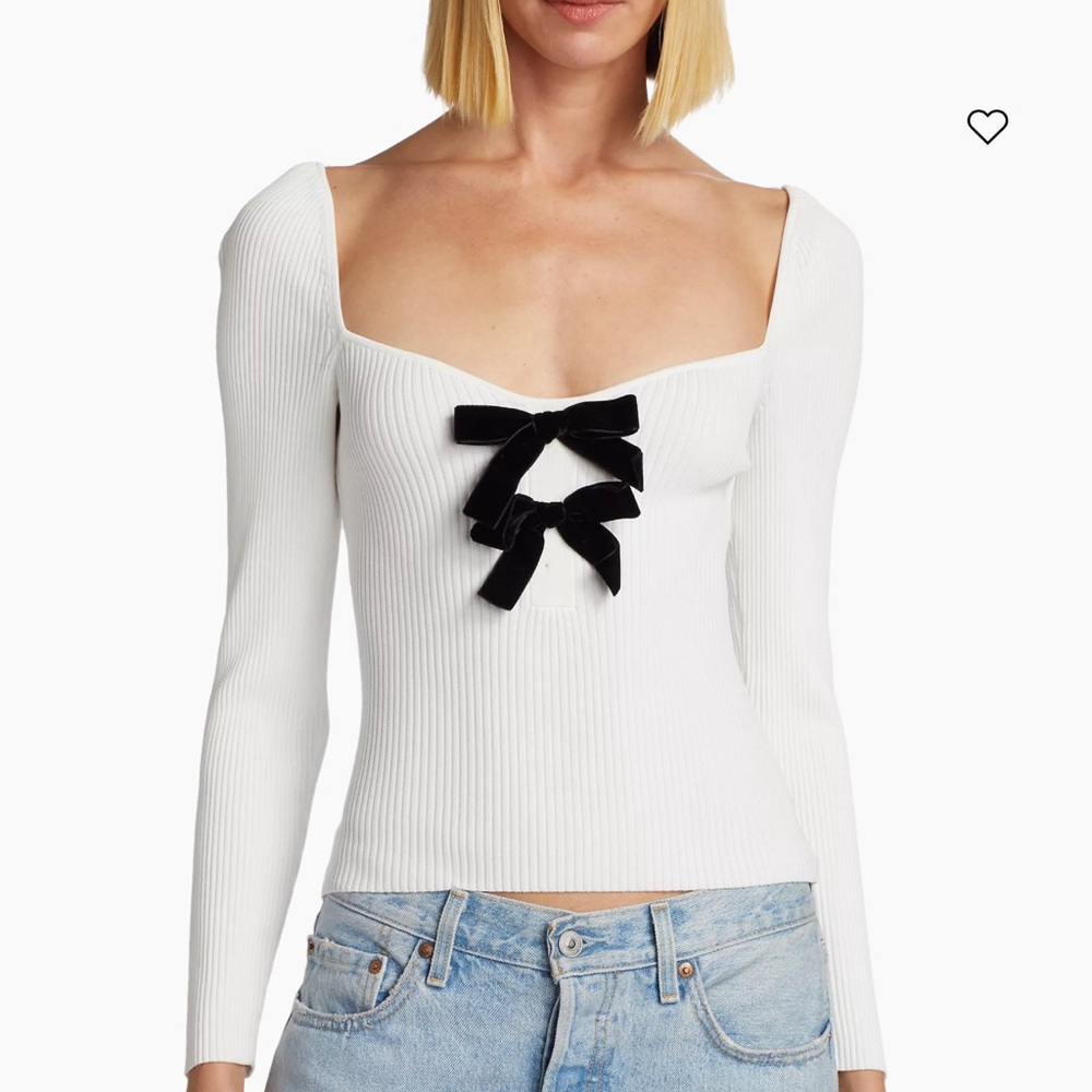 Generation Love Coralie Velvet Bow Top